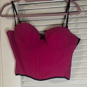 Frederick's of Hollywood Pink Bra with Sweetheart Neckline